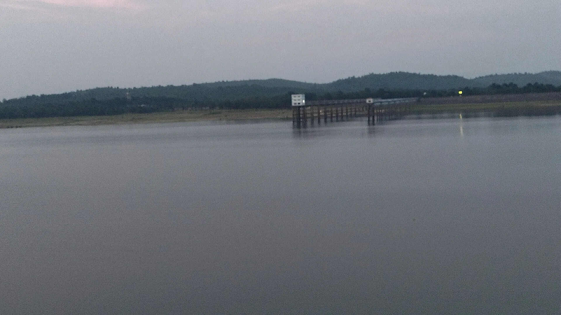 Mukutmanipur reservoir at dusk